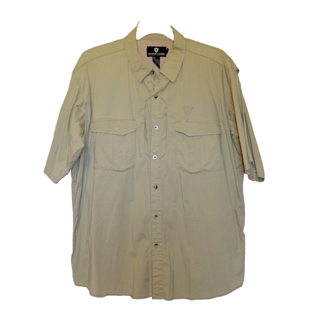 Browning Black Label Tactical Beige Shirt Men's 2XL Vented Button Down